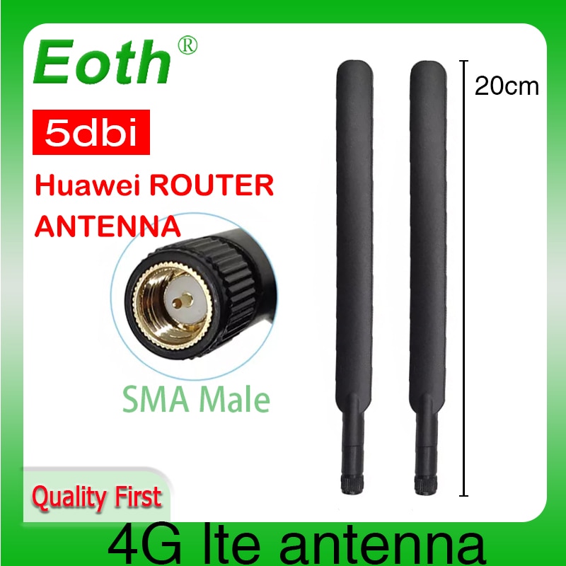 Eoth 1 2pcs 4G LTE ăng-ten 5dBi SMA Cổng kết nối đực cắm anten cho bên ngoài Repeater Modem không dây anten