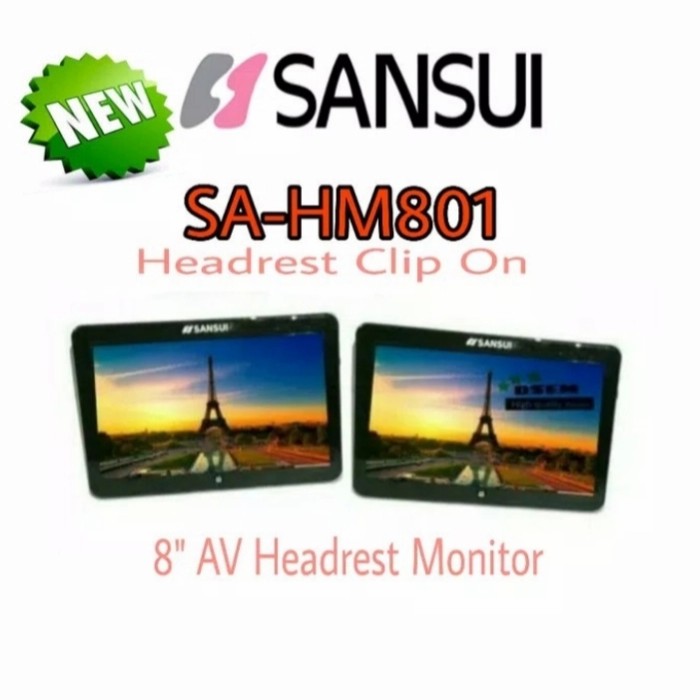 HEADREST CLIP ON SANSUI TV KEPALA MOBIL SANSUI SA-HM 801 -Megavia Store Harga  1,770,000 Ringgit*Penghantaran Percuma