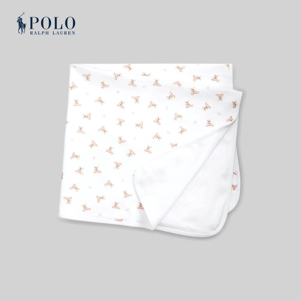 Polo Ralph Lauren Kids Baby Girl Blanket-Polo Bear Cotton Blanket CWPOSMAF9H20002 100 White ราคา 3,900 บาท*ส่งฟรี
