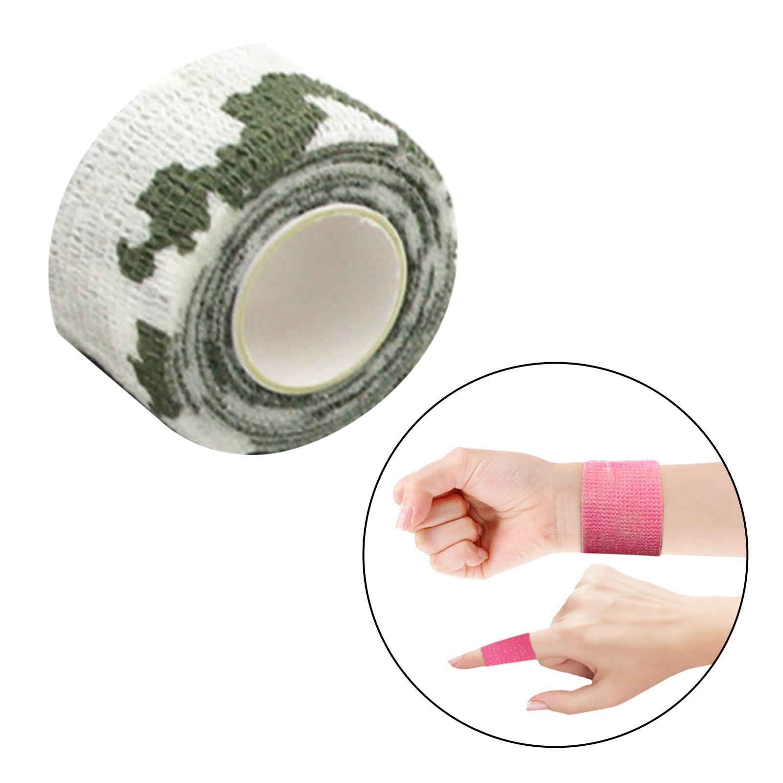 Baoblaze Self Sticky Bandage Finger Tape 2.5cm Width Fixation Elastic Wrap
