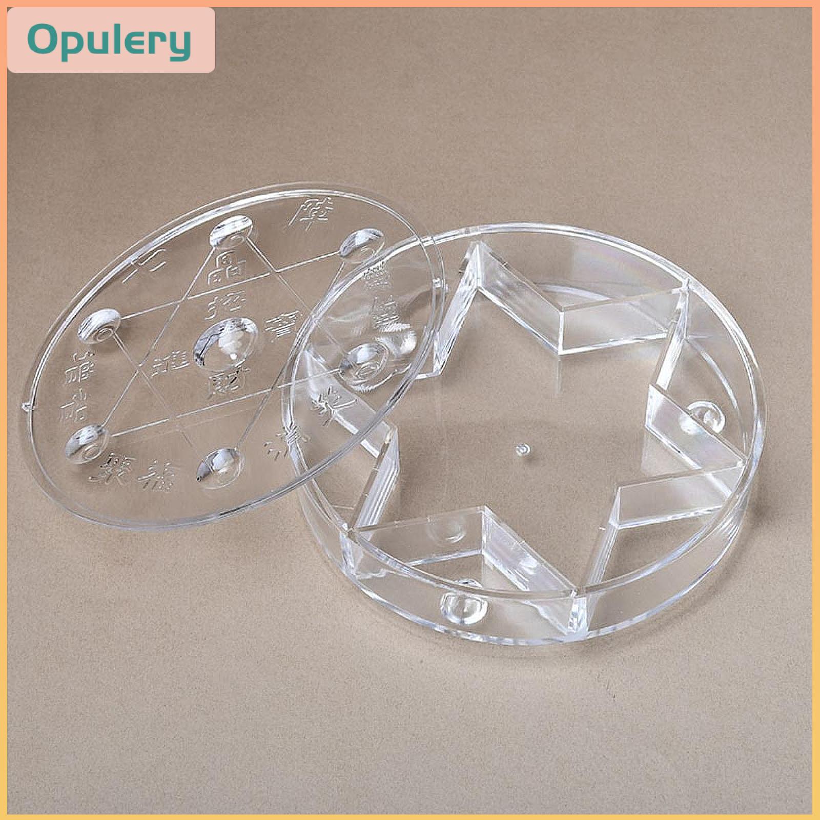Baosity Crystal Tray Crystal Display Stand Round Tray Multifunction Box Dish Acrylic Hexagram for Stones Living Room Display Rings ราคา 179 บาท*ส่งฟรี