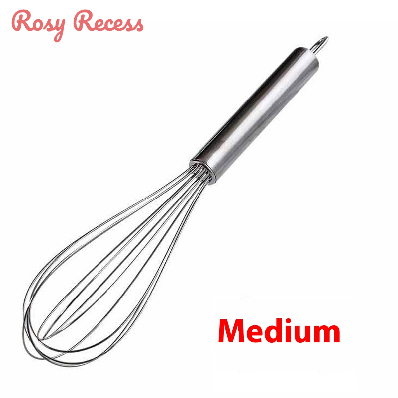 Hốc Hồng thép không gỉ bằng tay Whisk để nướng và nấu ăn, hiệu quả cây đánh trứng