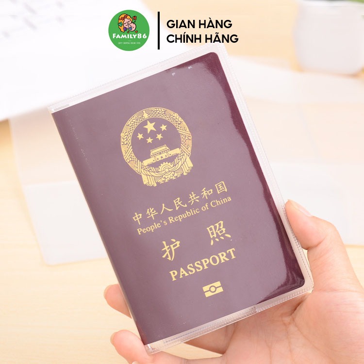 Vỏ Bọc Hộ Chiếu, Bao Đựng Hộ Chiếu Cover Passport Trong Suốt Chống Xước Chống Nước