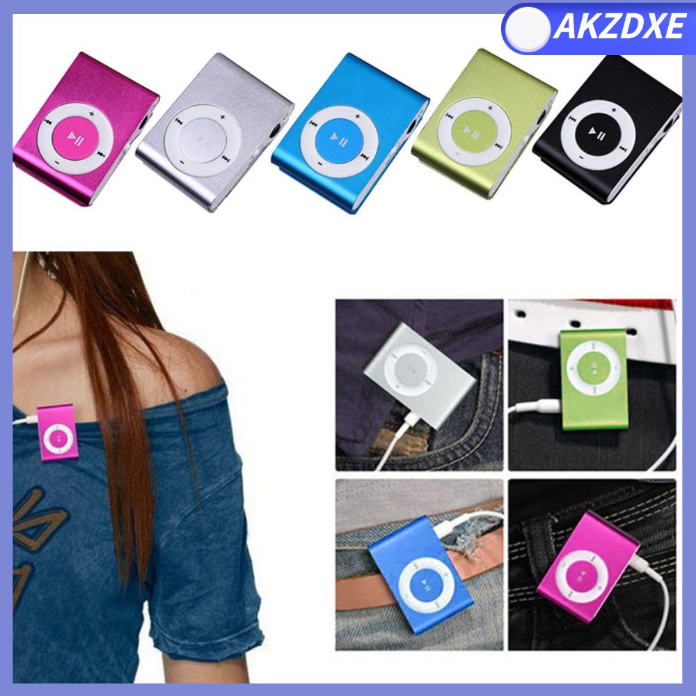 AKZDXE Mini Máy nghe nhạc MP3 Thiết kế thời trang Di động MP3 phương tiện truyền thông âm nhạc Thời trang Đầy màu sắc Clip hỗ trợ Walkman Thẻ TF