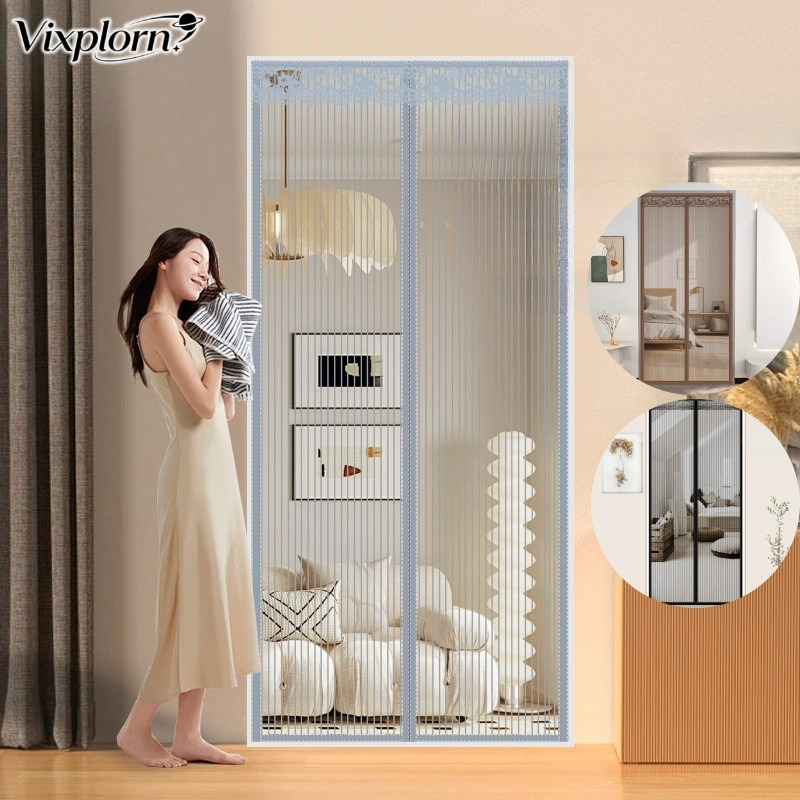 Vixplorn Cửa màn hình mềm từ tính,Rèm lưới chống muỗi từ tính tự hút nam châm,Tự Dính Không Khoan,Dễ Lắp