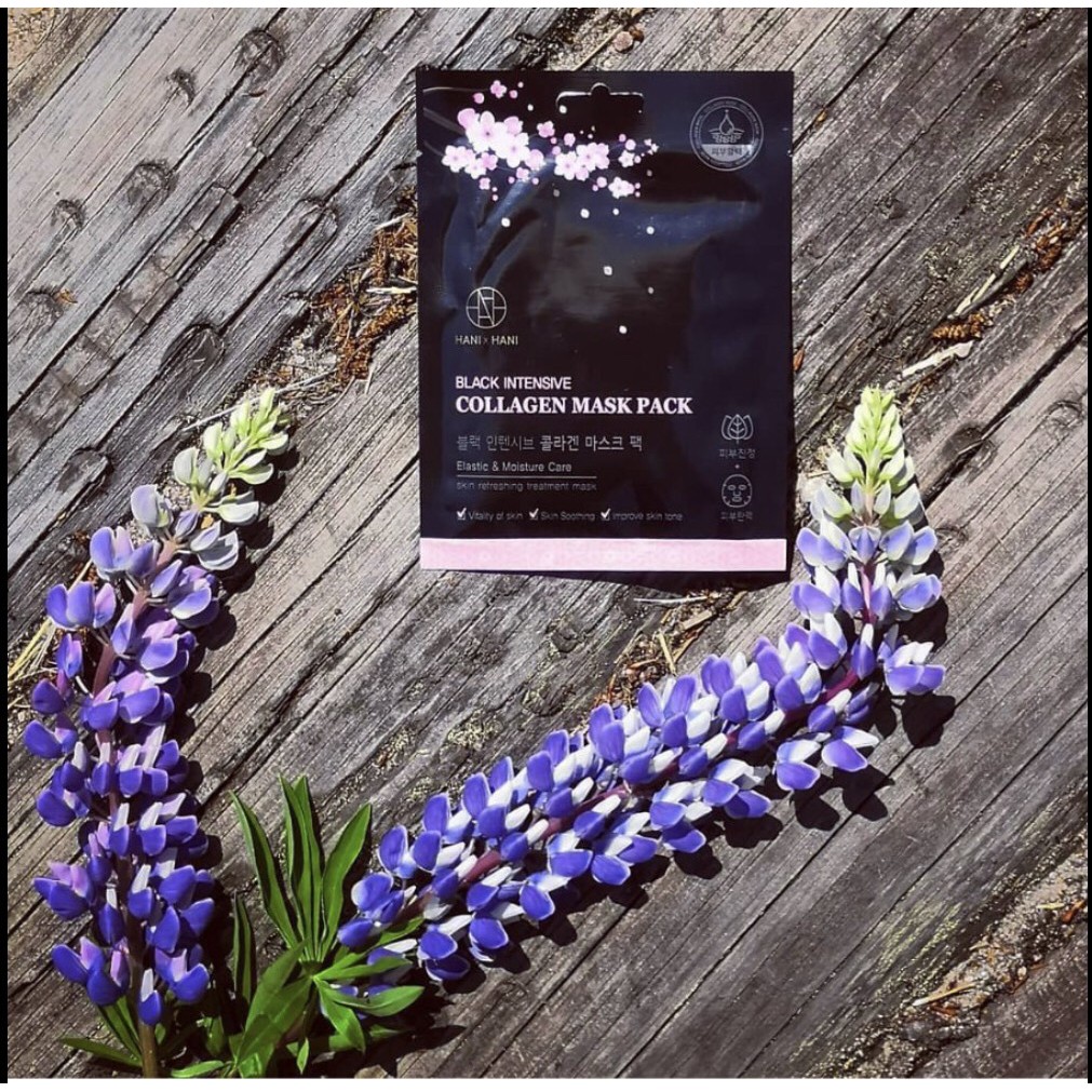 Mặt Nạ Dưỡng Da Chống Lão Hóa Tinh Chất Collagen Hani x Hani/ Black Intensive Collagen Mask Pack