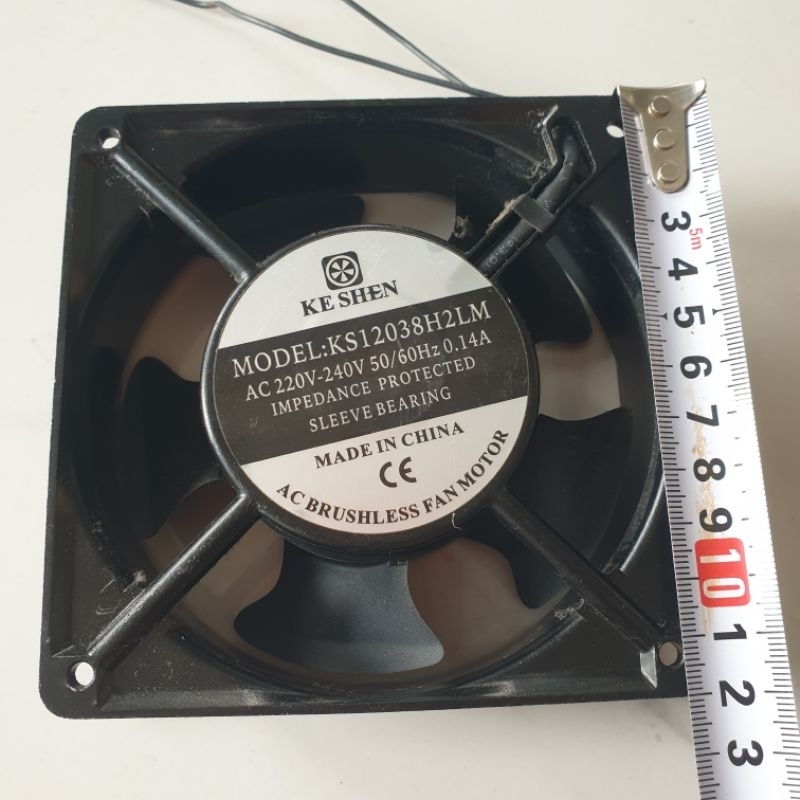 Quạt thông gió, hút mùi, tản nhiệt 220v vuông 12cm 0.14A siêu bền