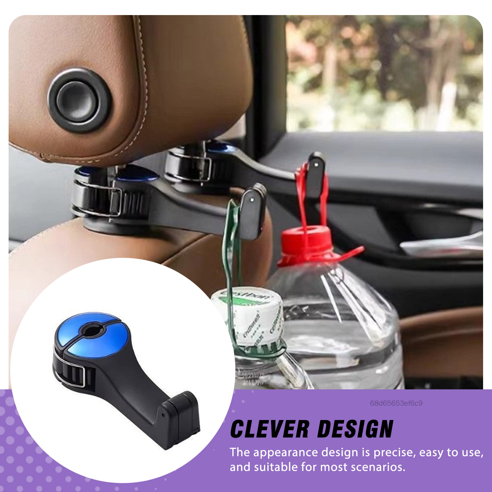 Hidden Car Hook - Trình tổ chức tự động đa chức năng với cài đặt dễ dàng D4-VN