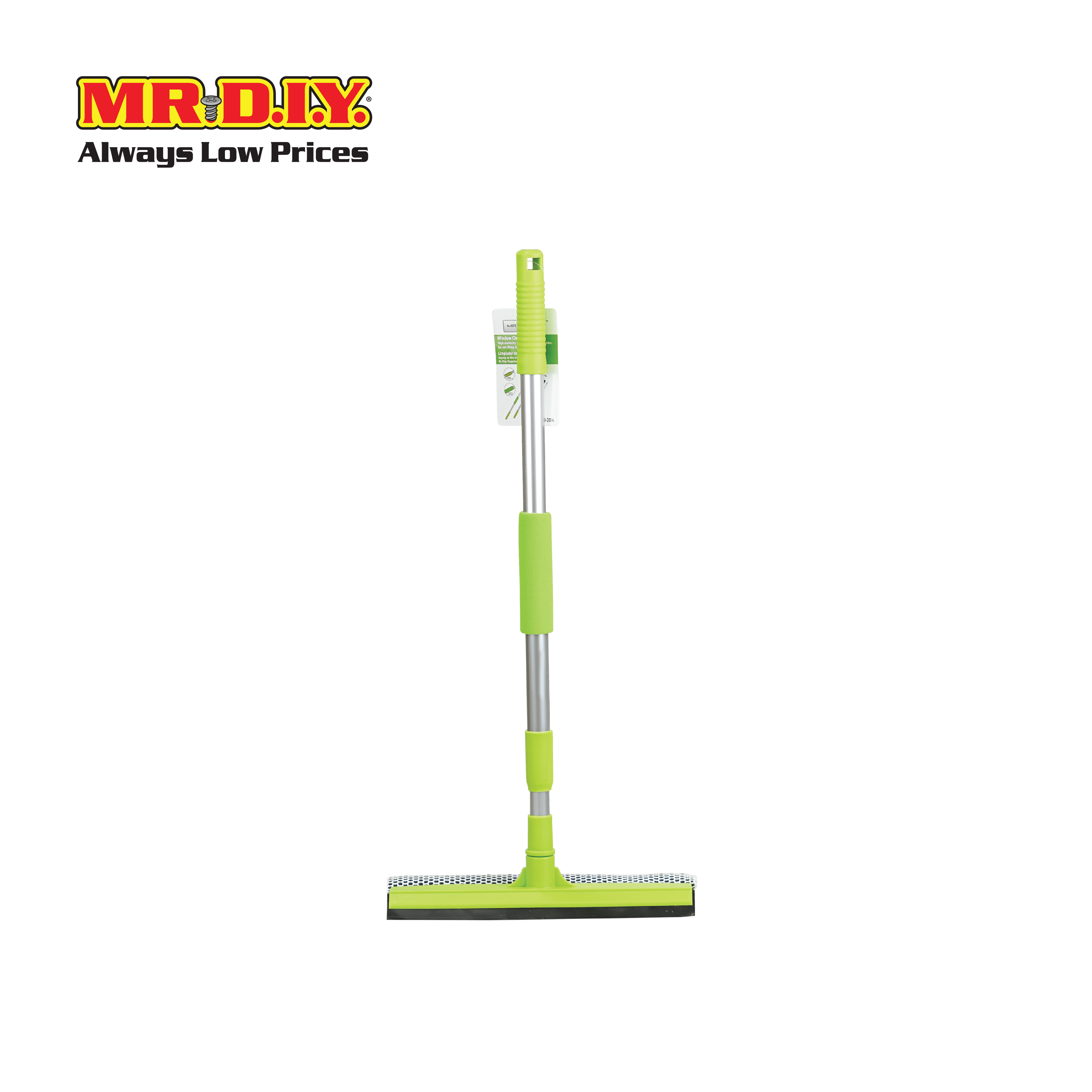 มิสเตอร์.ดี.ไอ.วาย ไม้เช็ดกระจก พร้อมยางรีดน้ำในตัว ความยาวด้ามหลังยืด 85.5 ซม. ราคา 129 บาท*ส่งฟรี