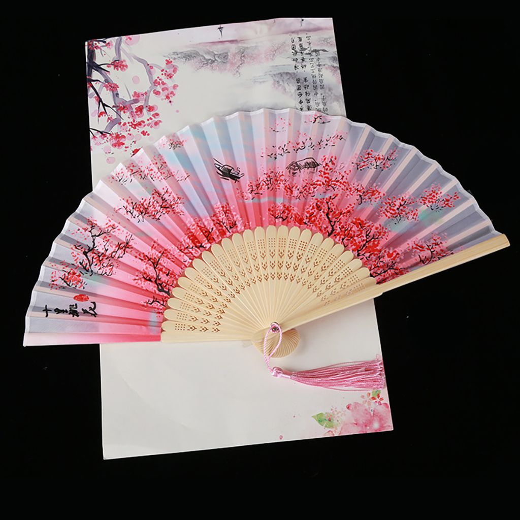 ZM6J3J Thanh lịch Đa-mô hình Đầy màu sắc Món Quà mùa hè Handmade Tre Gỗ Fan Hâm Mộ gấp Múa Hand Fan Fan Thủ Công Mỹ Nghệ Trang Trí nội thất - 6