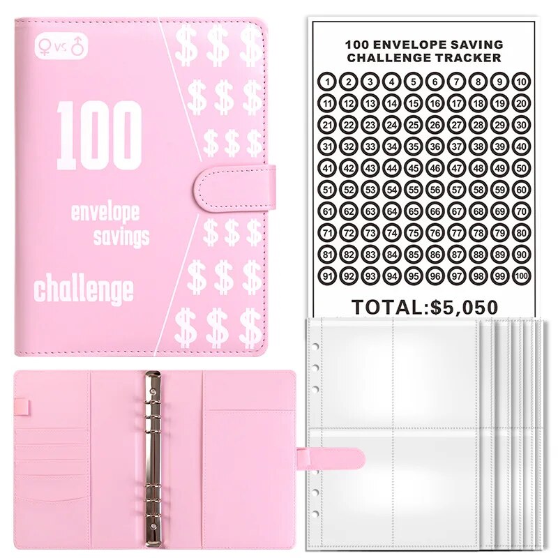 New Savings Challenges Book 100 Envelope Challenge Budget Binder Easy And Fun Way To Save $5050 Bind