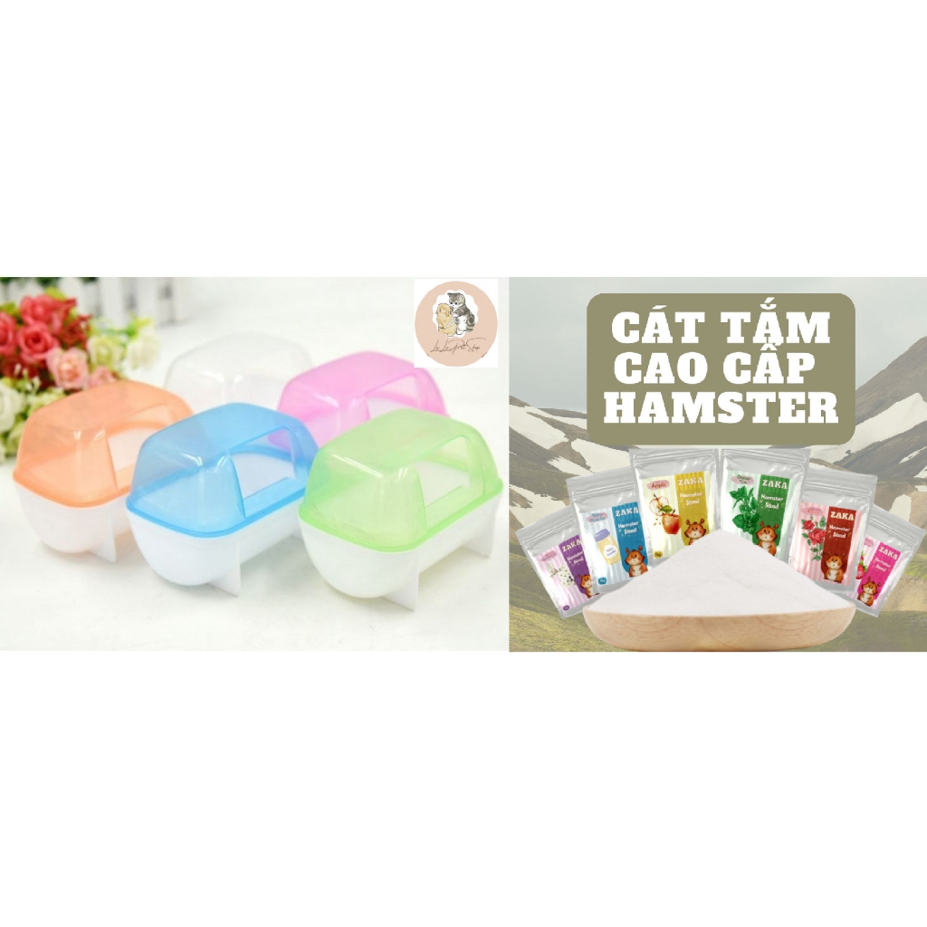Combo cát và nhà tắm cho chuột Hamster - Chuột Hamster