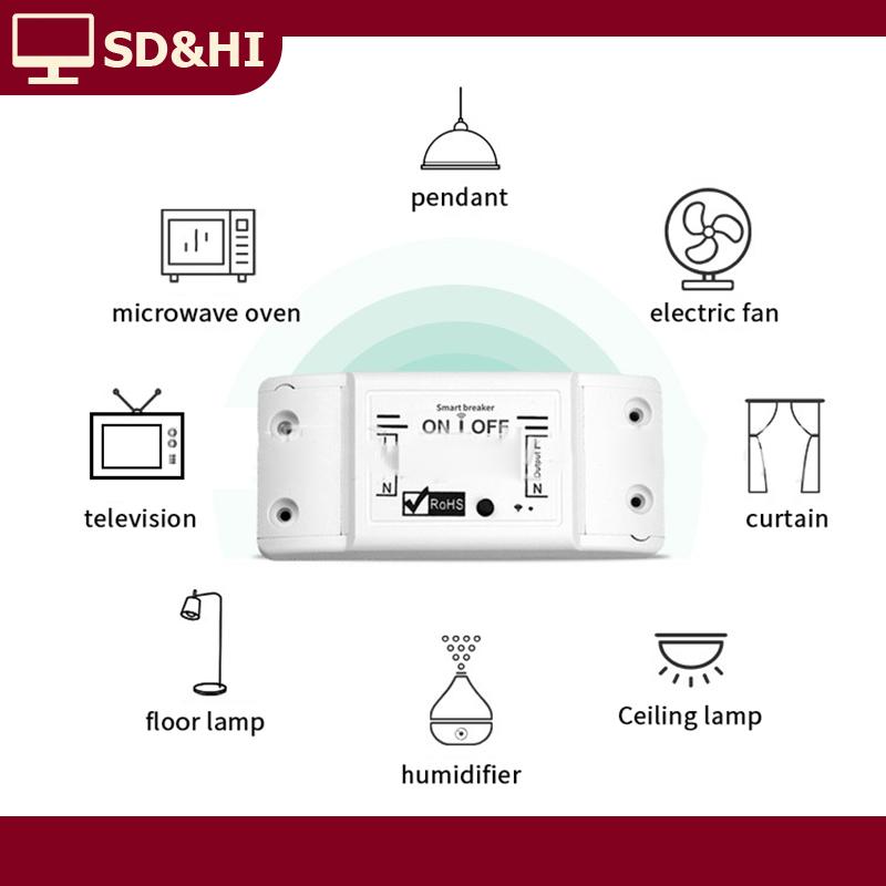 SD&HI WiFi Switch DIY MINI Smart Home Switch Relay Module Smart Life APP Wireless Voice Remote Control Timer Switch - Brand SD&HI Presyo 248 Piso*Libreng Shipping