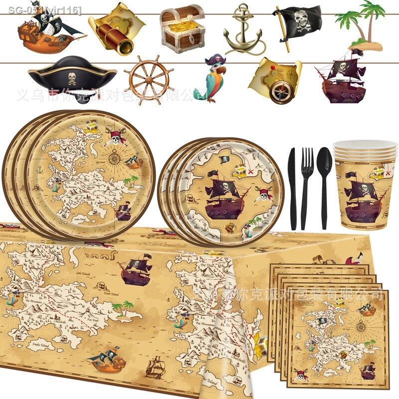 Pirate Birthday Theme Party Disposable Tableware Pirate Ship Party