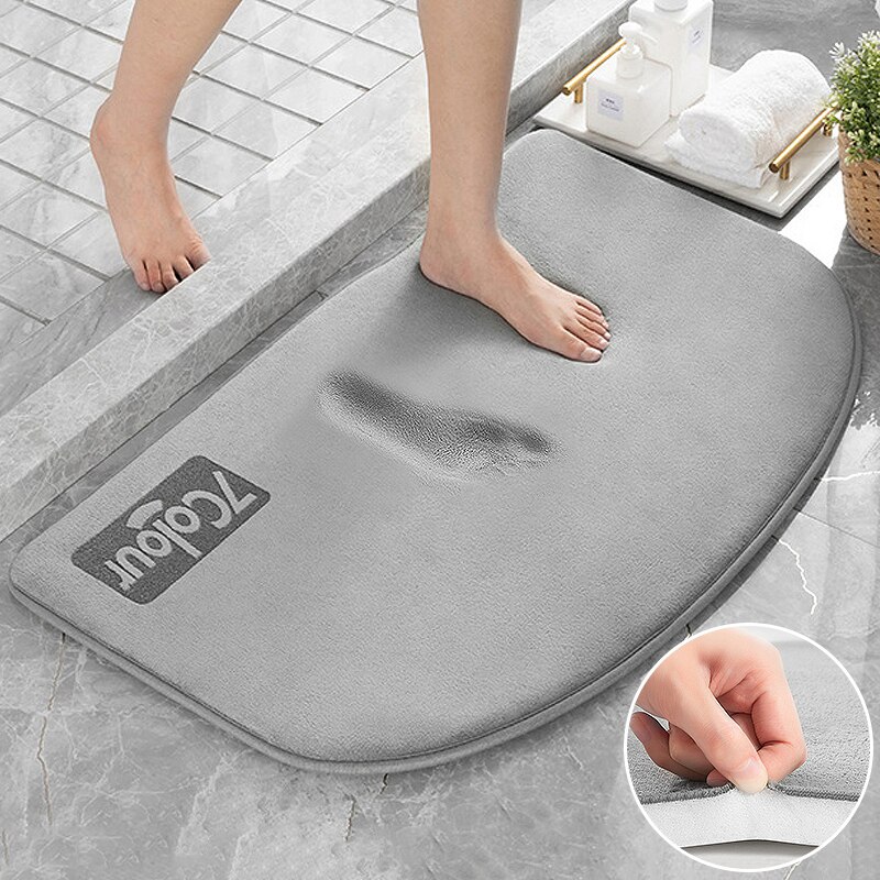 Bath Rug Mat Non-Slip Absorbent Bathroom Rug for Home Decor Carpet Soft Shower Foot Pad Tapetes De Baño Alfombrilla 욕실 발매트 화장실
