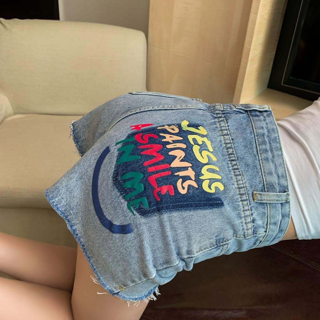 COD DSFEDTERYRTU Quần short denim lưng cao thời trang nữ