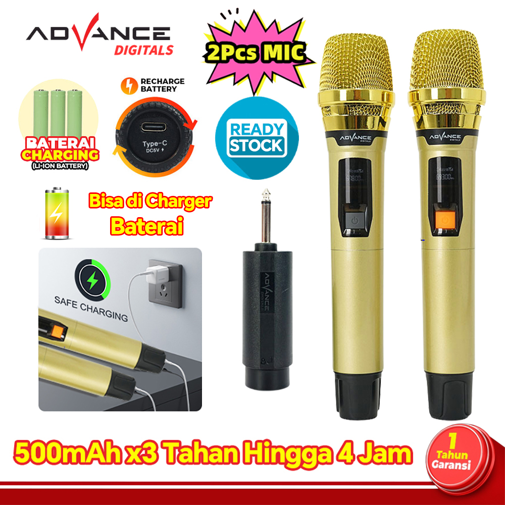 Advance Mic Karaoke Bluetooth Suara Jernih Wireless 2