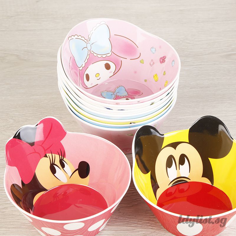 ღ Sanrio Cute Bowl My Melody Hello Kitty Pom Pom Purin Anti-drop Anti-scald Tableware Children Rice Soup Bowl Girls Gift ราคา 16 บาท*ส่งฟรี
