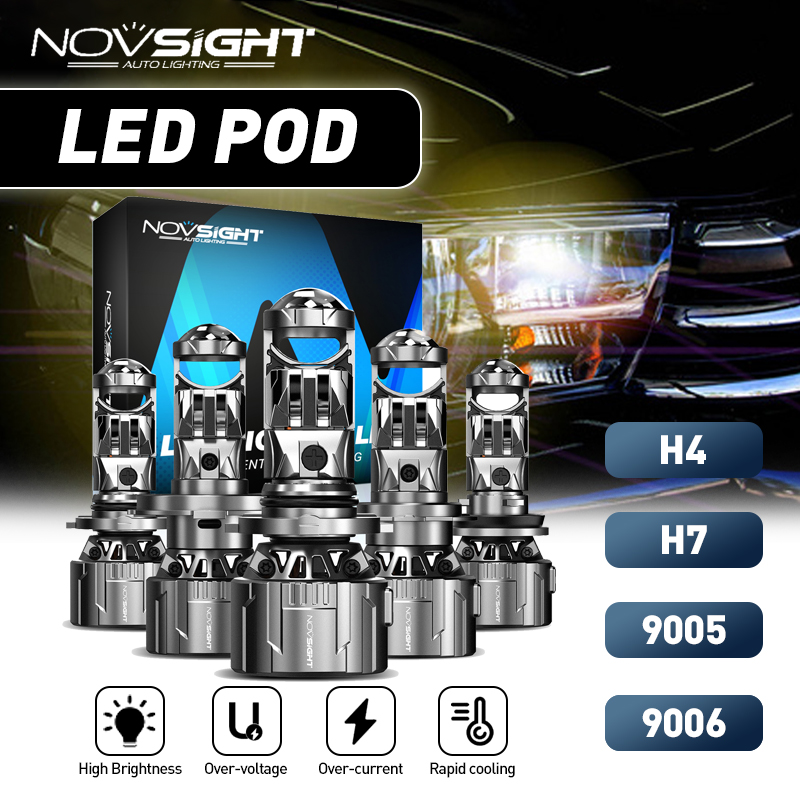 Novsight N94 Headlight Bulbs 2PCS LED Car Led Headlight H4 H7 9006 9005 22000LM Auto Lamp 6500K 120W /A Pair Harga 380,000 rupiah*Gratis Ongkir