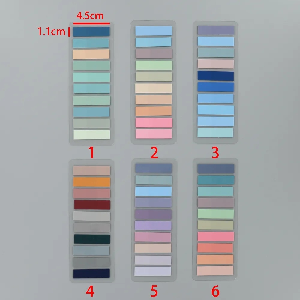 6 gói (1200 tờ) 6 gói (1200 tờ) 6 Gói/Bộ Đăng nó trong suốt ghi chú dán tự dính đánh dấu chú thích đọc sách rõ ràng Tab văn phòng phẩm dễ thương dễ thương