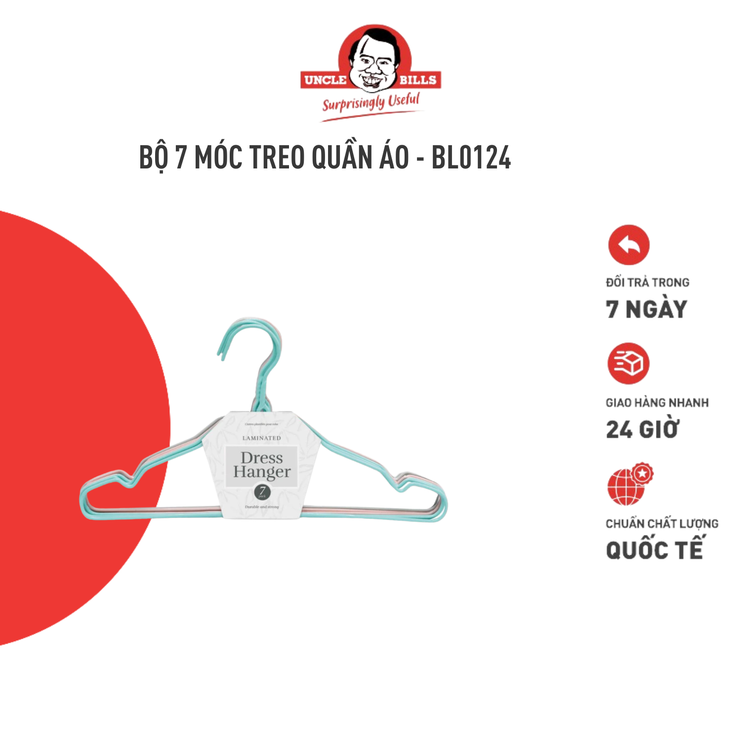 Bộ móc váy 3 màu ubl bl0124