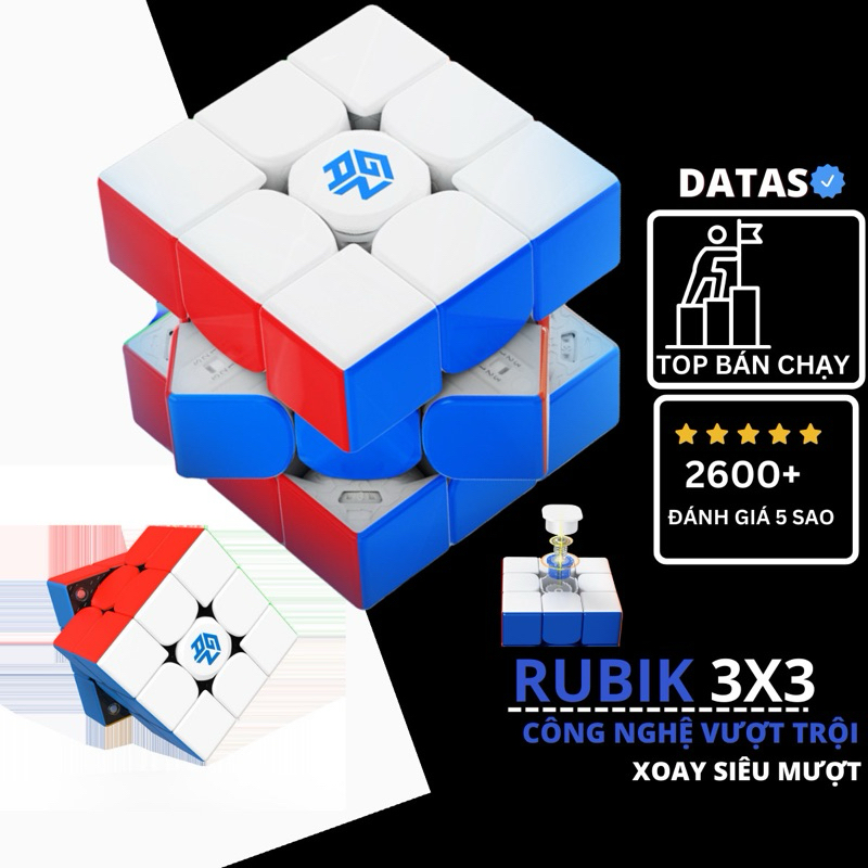 Rubik GAN DATAS 2024 Rubik 3x3  GAN Rubic 3 Tầng Cao Cấp Đồ Chơi Trí Tuệ Trẻ Em Phát Triển Tư Duy.
