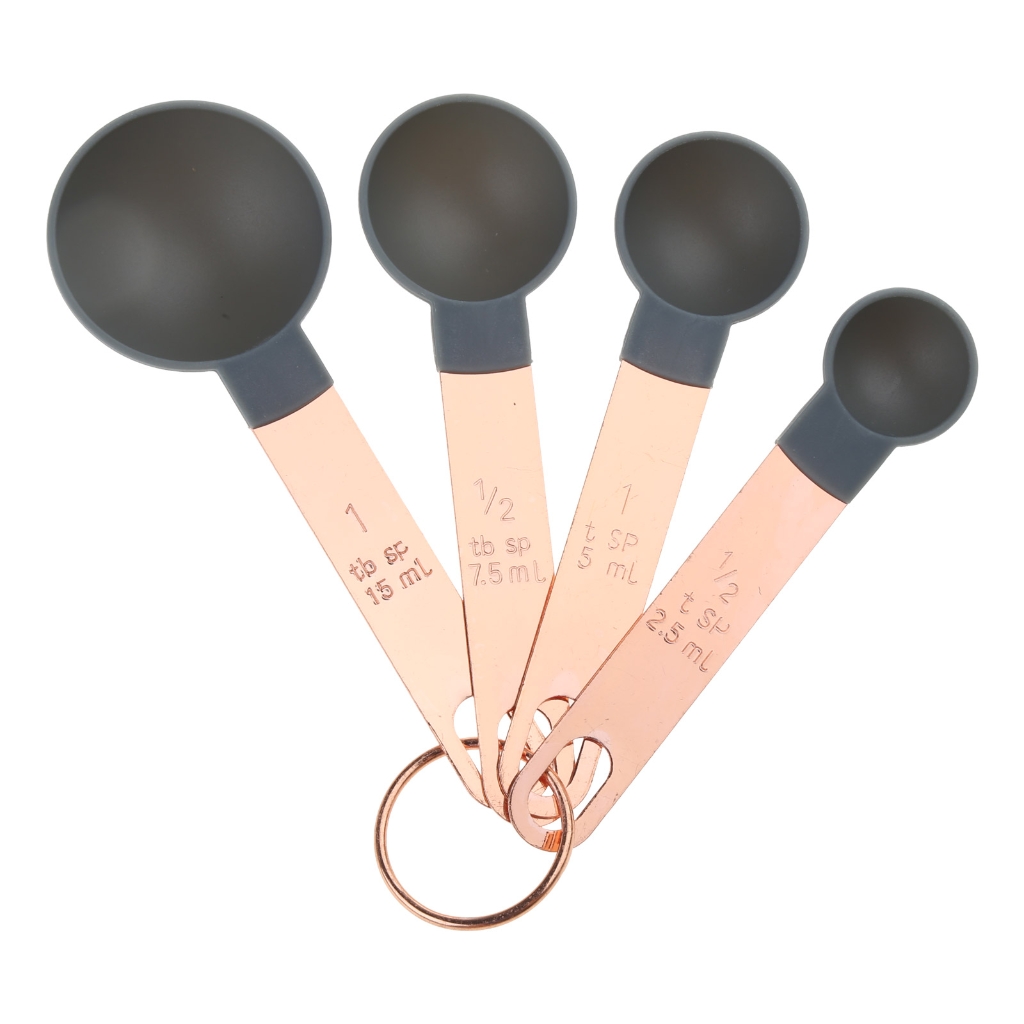 4-Piece Stainless Steel Measuring Seasoning Spoons Baking Scale Measuring Spoon/Cup Set Multifunctional Measuring Spoons