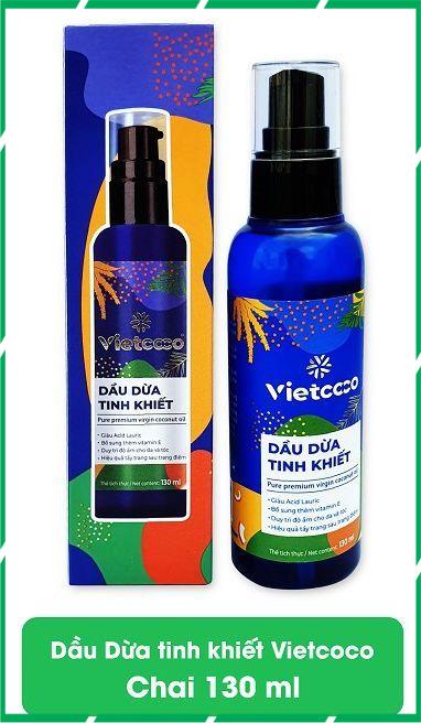 Dầu dừa hữu cơ Vietcoco 100% nguyên chất ép lạnh làm đẹp chai vòi xịt 130ml - Better Life