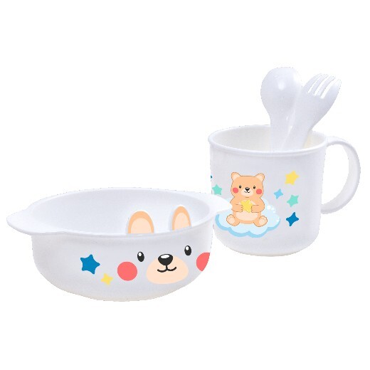 Child Care 4pc Dinner Set for Kids BPA Free Feeding Set