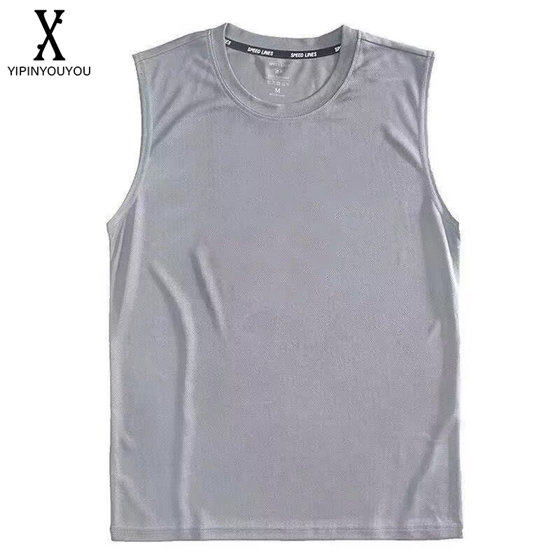 YIPINYOUYOU丨Men's tank top - Gym vest Thin basketball quick-drying sleeve vest Sleeveless T-shirt ราคา 45 บาท*ส่งฟรี