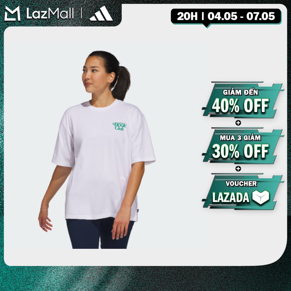[20H 4.5-2H 5.5-MUA 3 GIẢM 30%] adidas Đánh gôn Áo Thun Oversize Golf Book Club Graphic Nữ trắng JI9500
