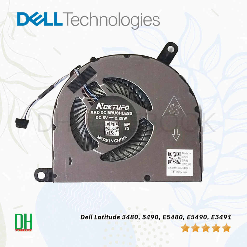 พัดลมระบายความร้อน Dell Latitude 5480, 5490, E5480, E5490, E5491 | อะไหล่โน๊ตบุ๊ค OEM คุณภาพสูง ราคา 290 บาท*ส่งฟรี