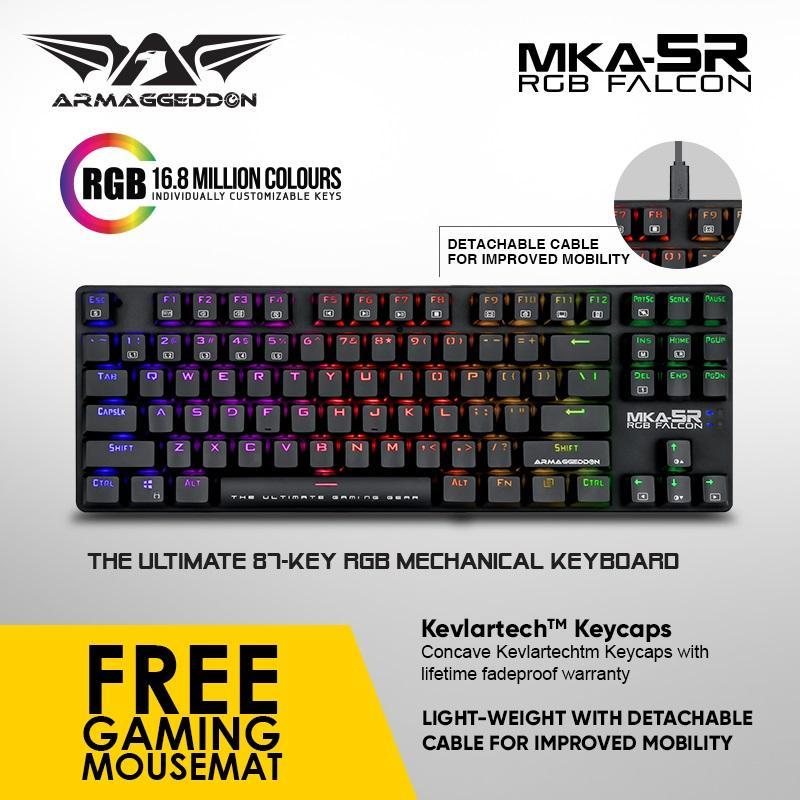 Armaggeddon Mechanical Gaming Keyboard MKA-5R(New) Fully Macro-able Singapore