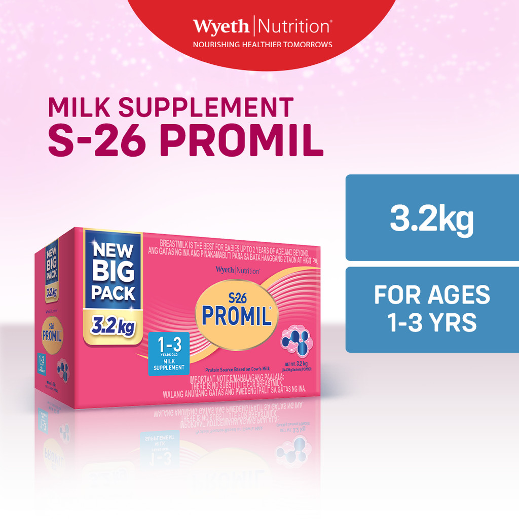 S-26 PROMIL Three Milk Supplement Powder for Children 1-3 Years Old 3.2kg