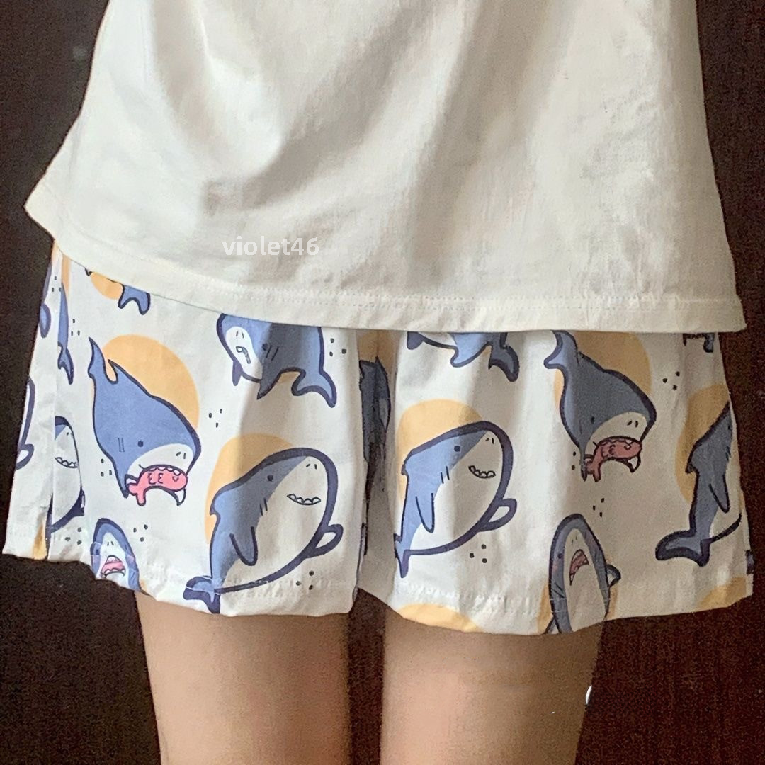 Cô Gái Mùa Hè Crayon Shin-chan Quần Short Hoạt Hình, Quần Dài Rộng Rãi Có Thể Mặc Bên Ngoài Quần Đi Bộ Mỏng