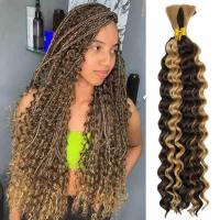 NBANLIKE Sóng nước Tóc móc Xoắn sâu Tóc Xoăn kiểu afro Ombre Tóc móc sợi tổng hợp Lông mịn Xoăn Tóc nối bện móc Mỹ