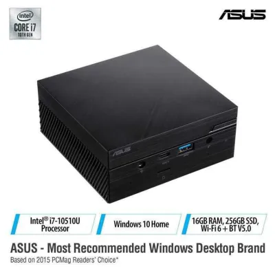 ASUS MINI PC PN62-B7508ZT Intel® Core™ i7-10510U Processor, 16GB 2666MHz DDR4, 256GB NVME SSD, Windows 10 Home, VESA