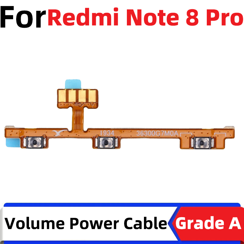 Power on off dây mềm âm lượng cáp cho Xiaomi Redmi Note 8 Pro