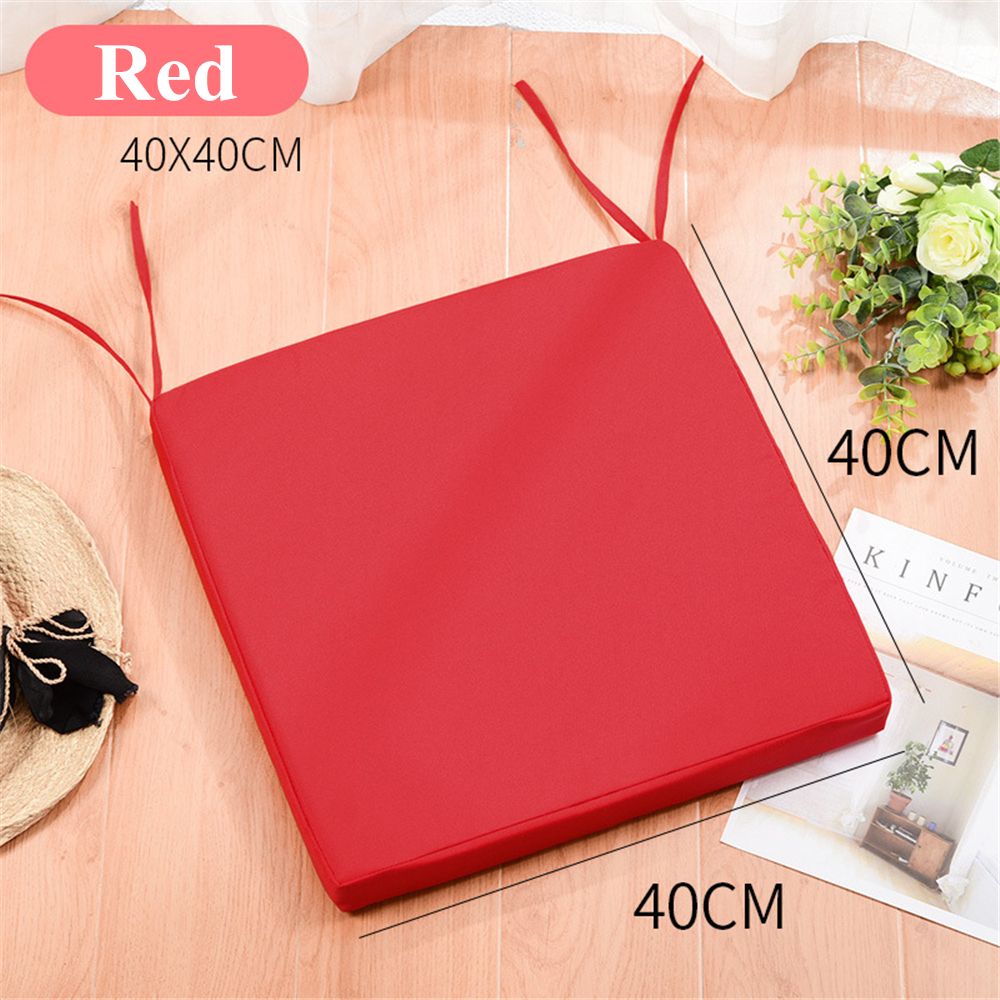 CANGMOTION 40x40cm Bandage Outdoor Seat Mat Garden Patio Seat Pads Removable Cover Waterproof Chair Cushion