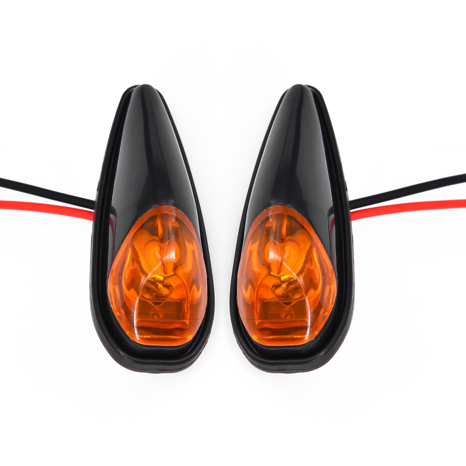 Xe Máy 2X blinker đen chỉ số tín hiệu Mini vàng 12V ánh sáng 2pcs lần lượt