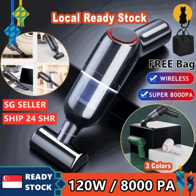 [✅SG Ready Stock] 8000PA Car Vacuum Cordless Handheld Vacuum Cleaner Upgrade Rechargeable Wet/Dry Mini Vacuum Kereta