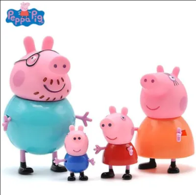 【SG stock】Peppa Pig Series Family Pack Full Roles Pvc Model Toys Set Children Kids Education Birthday Gifts Educational Toys