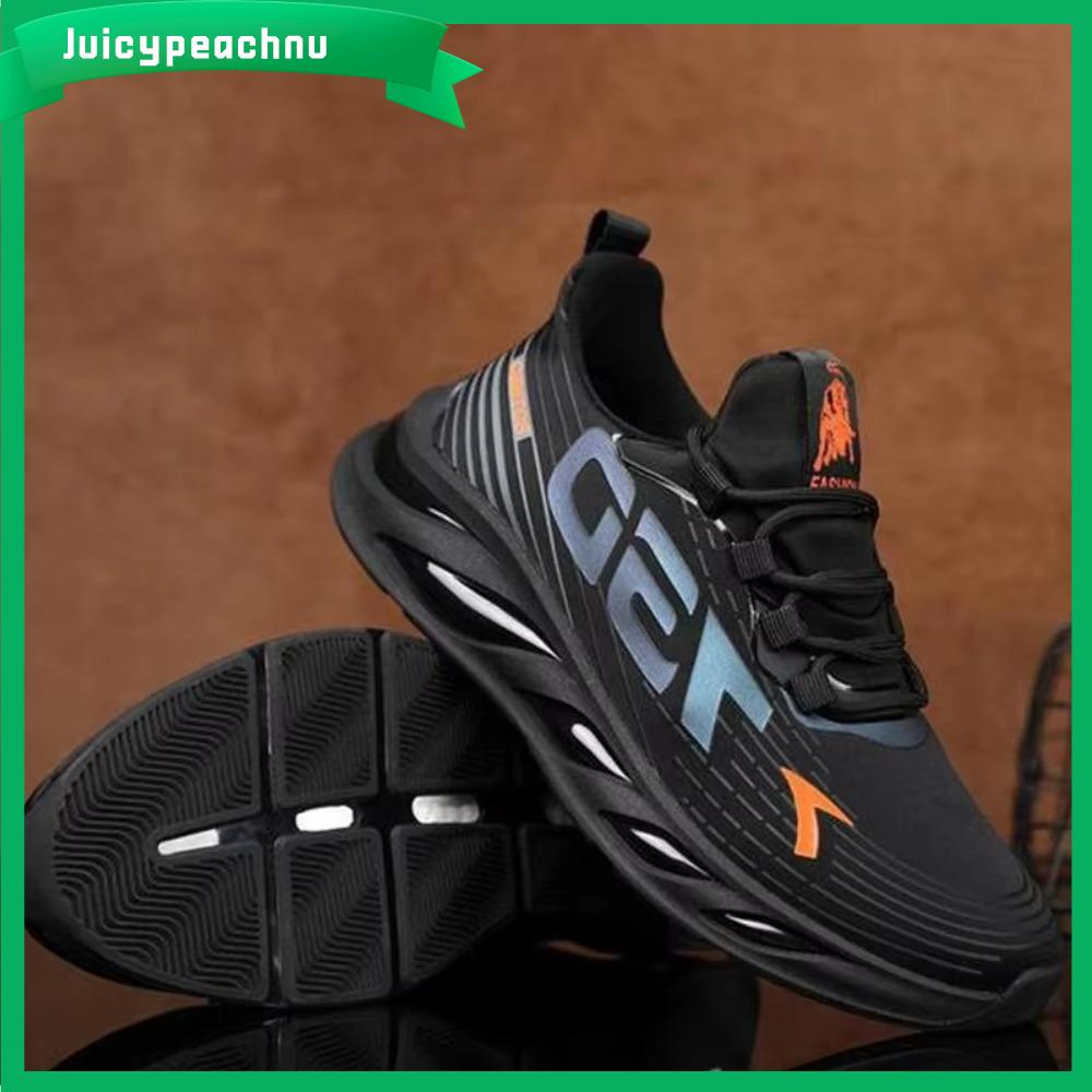 JUICYPEACHNU Chống trượt Giày sneaker nam thường ngày Chống mài mòn Thoáng khí Giày chạy bộ  Thắt Dây Giày thể thao Dành cho Xuân Thu