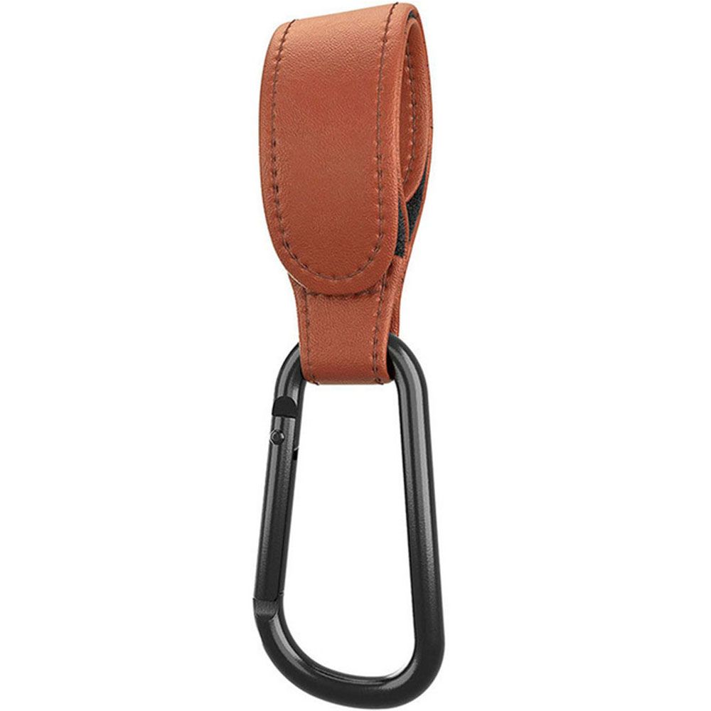 RUNNA Tiện lợi 1/2 Cái Hợp kim nhôm Carabiner Xoay 360 độ Da PU Phụ kiện xe đẩy Dụng cụ xếp giỏ hàng Móc xe đẩy Móc xe đẩy cho bé Kẹp móc xe đẩy