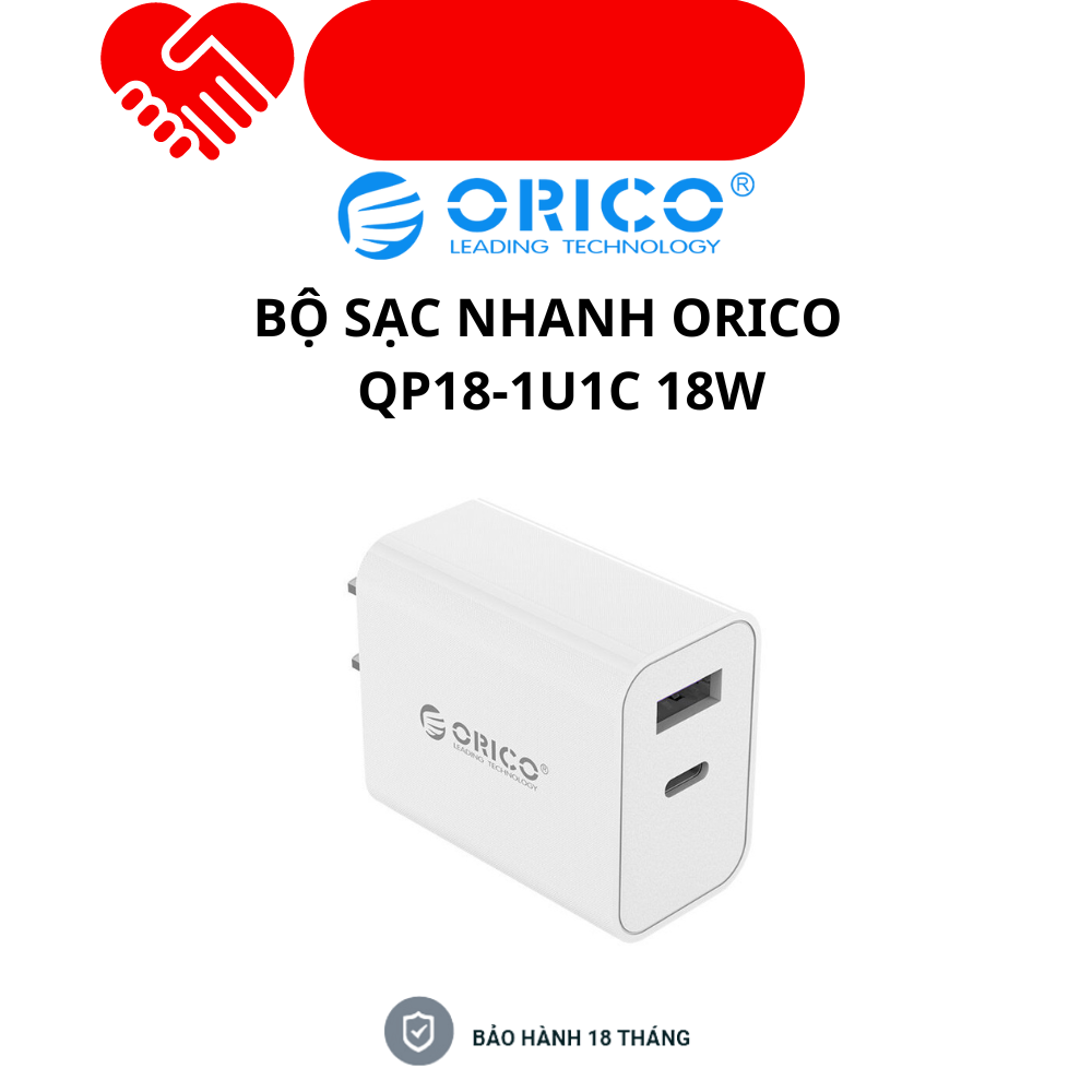 Củ sạc nhanh orico qp18-1u1c 18w|hàng chính hãng