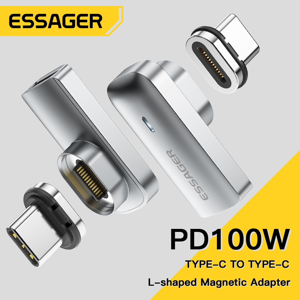 Essager pd 100w usb từ c bộ chuyển đổi otg nhanh chóng sạc loại c nam châm nối 20gbp đồng bộ dữ liệu 4k @ 60hz cho macbook máy tính xách tay usb c bộ chuyển đổi dữ liệu