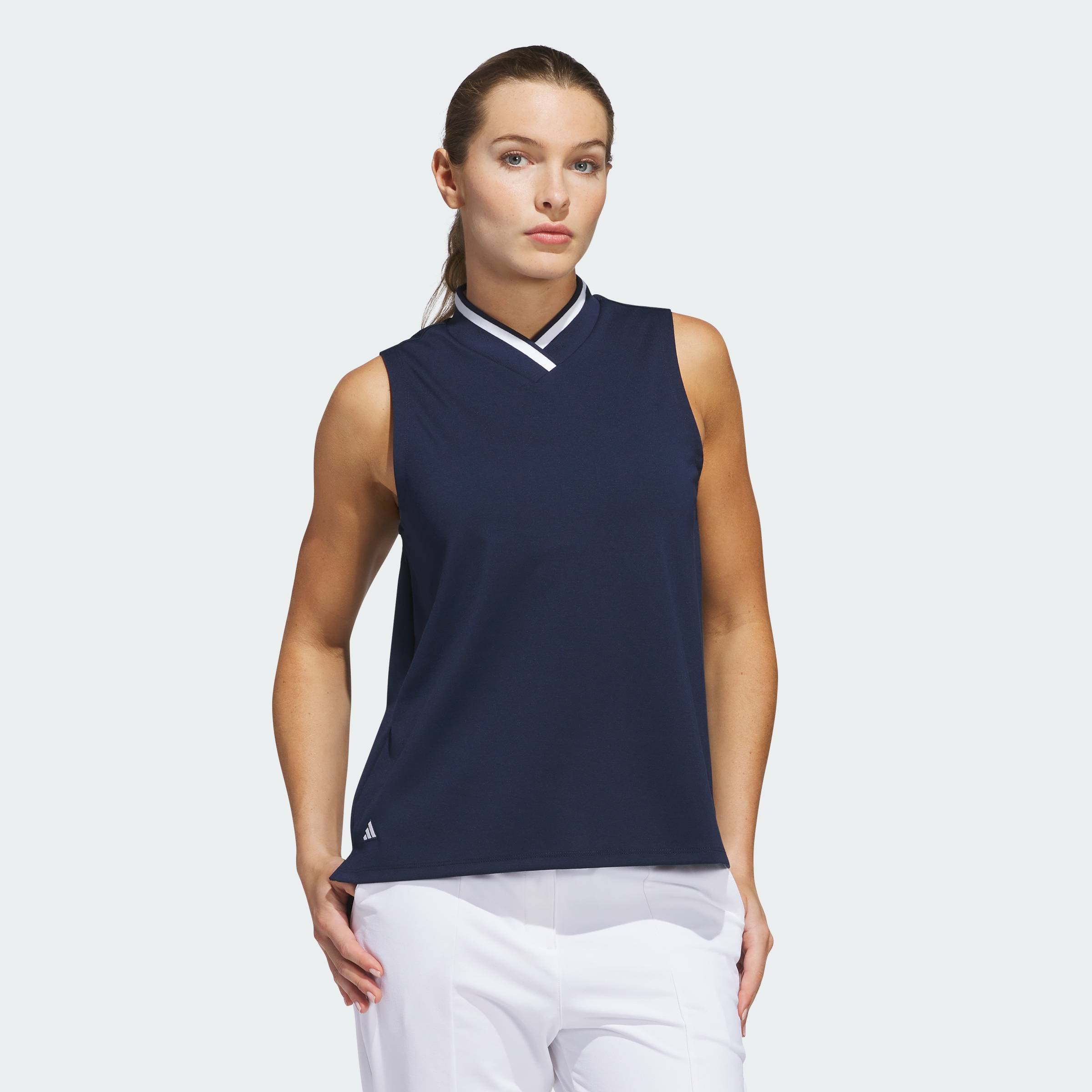 [28-30.5-MUA 3 GIẢM 15%+VOUCHER 20%] adidas Đánh gôn Áo Polo Không Tay Go-To Nữ Màu xanh da trời JE7315