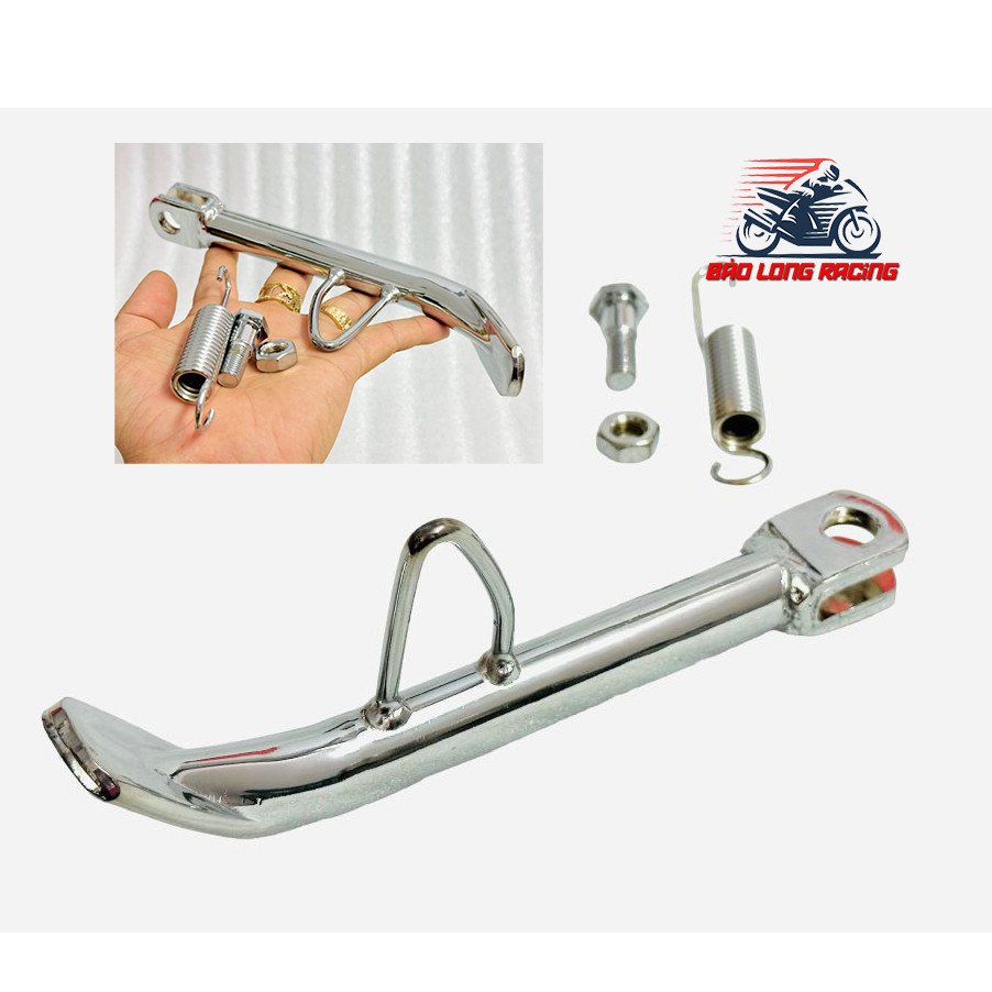 Chân Chống inox XIKEN kèm lò xo và ốc gắn xe máy Sirius Wave Dream Exciter Winner Airblade....