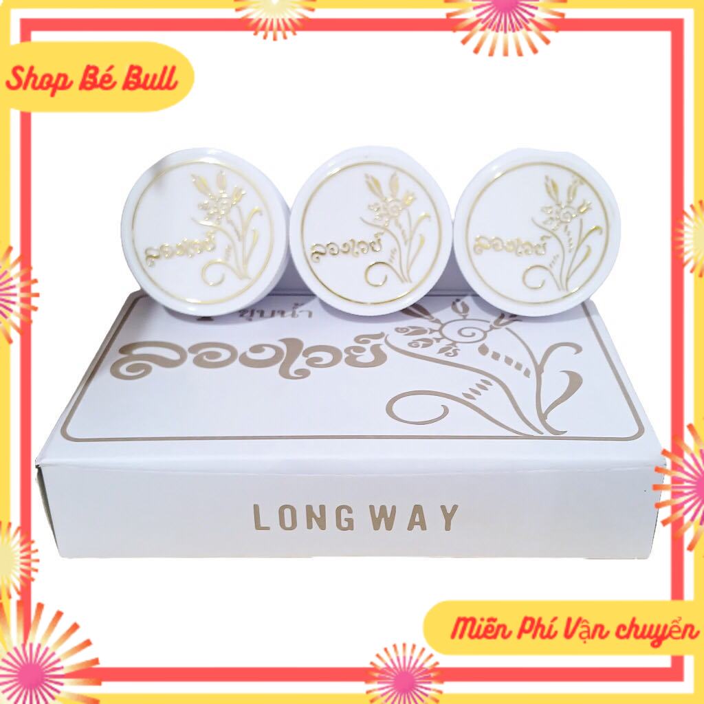 (S- BBull) (Combo 5 hộp) Phấn Phủ Trang Điểm Bông Lúa Long Way Thái Lan 10g , thâm nhanh , ko bết , mùi dịu nhẹ