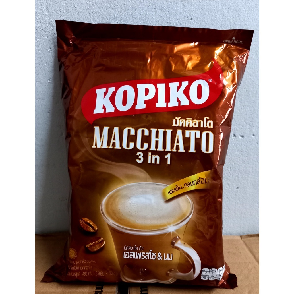 Cafe hoà tan Kopiko Macchiato Thái 24g 20gr